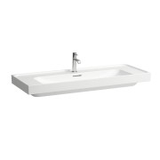 Meda lavabo mural ou à poser sur meuble blanc 1200x460x80 mm - LAUFEN H8141110001081 