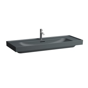 Meda lavabo mural ou à poser sur meuble graphite mat 1200x460x80 mm - LAUFEN H8141117581151 