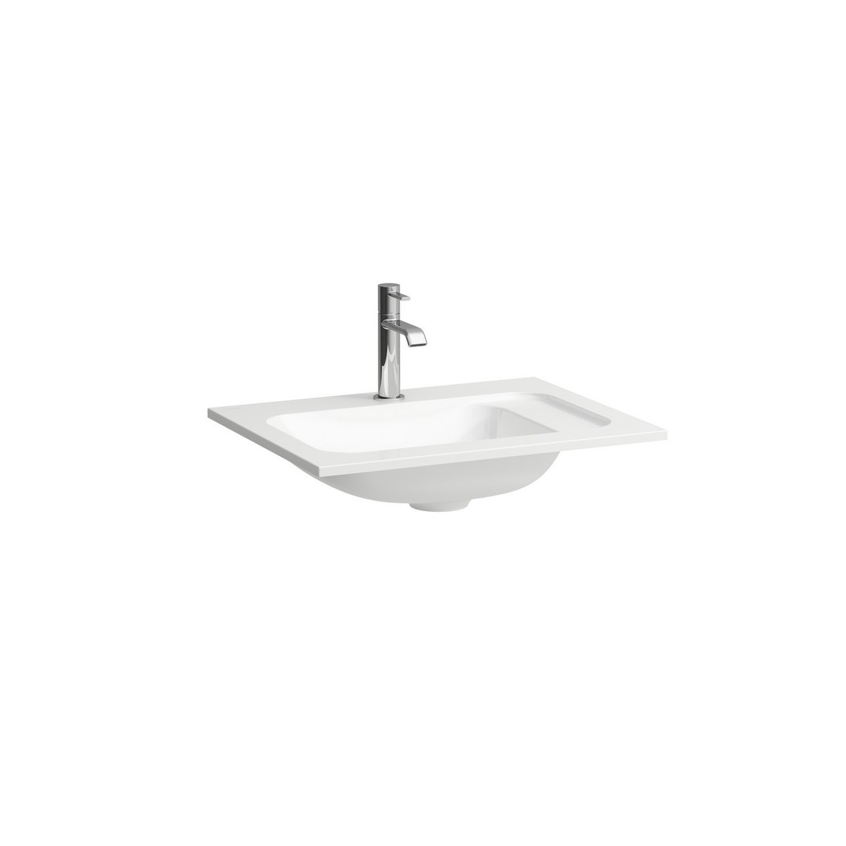 Meda lavabo slim en marbond à poser sur meuble blc 580x450x132 - LAUFEN H8141130001111 