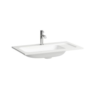 Meda lavabo slim en marbond à poser sur meuble blc 780x450x132 - LAUFEN H8141170001111 