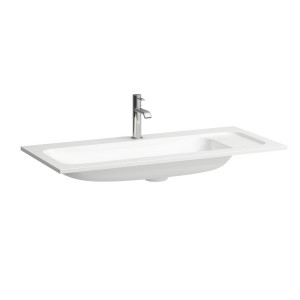 Meda lavabo slim en marbond à poser sur meuble blc 980x450x132 - LAUFEN H8141180001111 