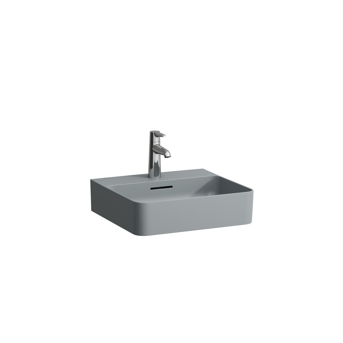 Val lave-mains mural ou à poser sur meuble non percé 450x420x115mm graphite mat - LAUFEN H8152817581091 