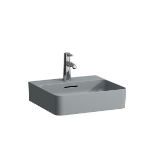 Val lave-mains mural ou à poser sur meuble non percé 450x420x115mm graphite mat - LAUFEN H8152817581091 