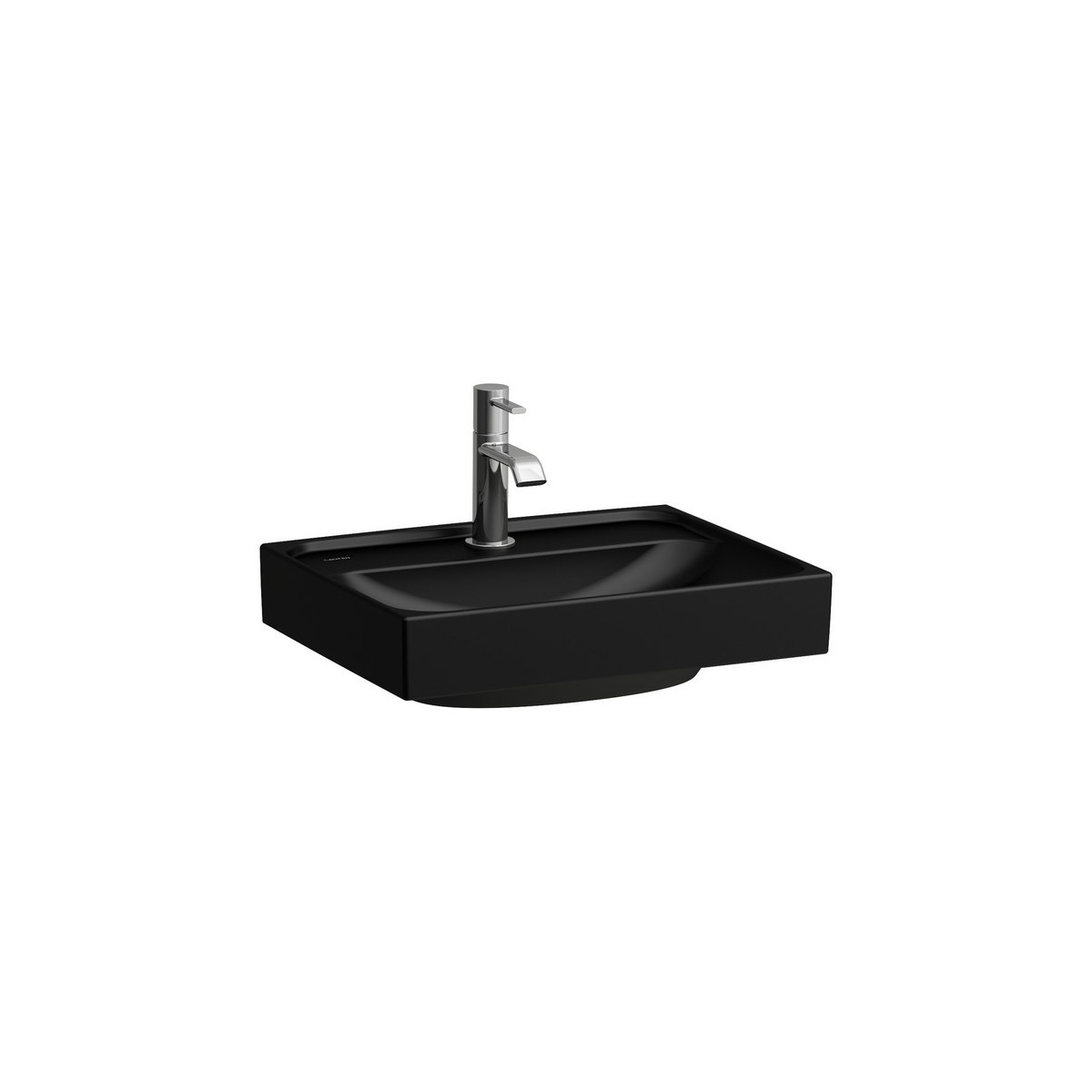 Meda lave-mains à poser sur plan face inférieure meulée noir mat 450x350x80 mm - LAUFEN H8161117161091 