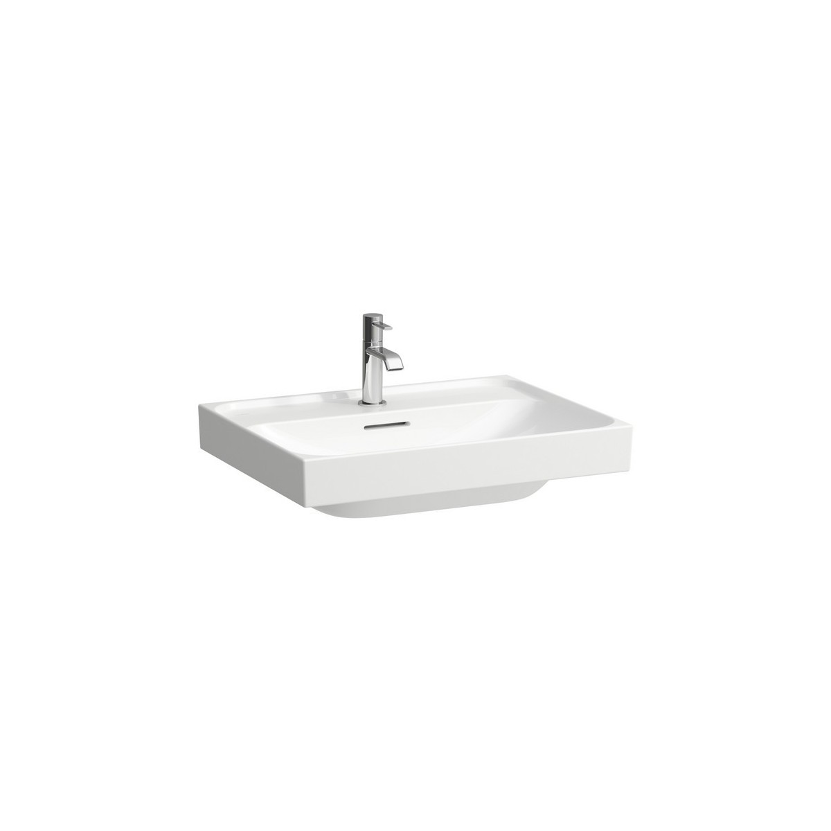 Meda lavabo à poser sur plan face inférieure meulée blanc mat 600x460x80 mm - LAUFEN H8161137571111 