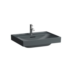 Meda lavabo à poser sur plan face inférieure meulée graphite mat 600x460x80 mm - LAUFEN H8161137581111 