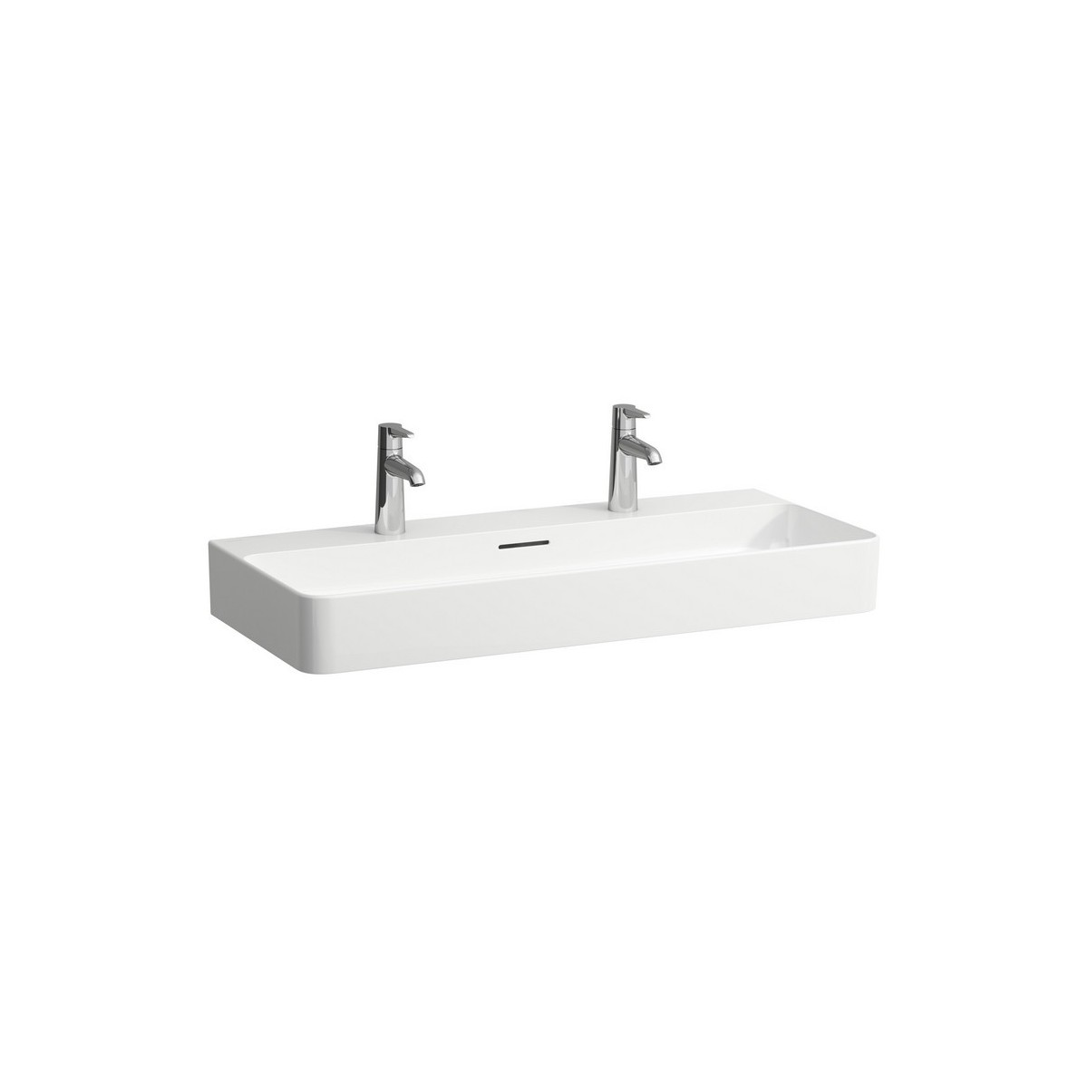 Val lavabo à poser face inférieure meulée non percé 950x420x115mm noir mat - LAUFEN H8162877161091 