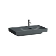 Meda lavabo mural ou à poser sur meuble tablette à gche graphite mat 800x460x80 - LAUFEN H8171157581111 