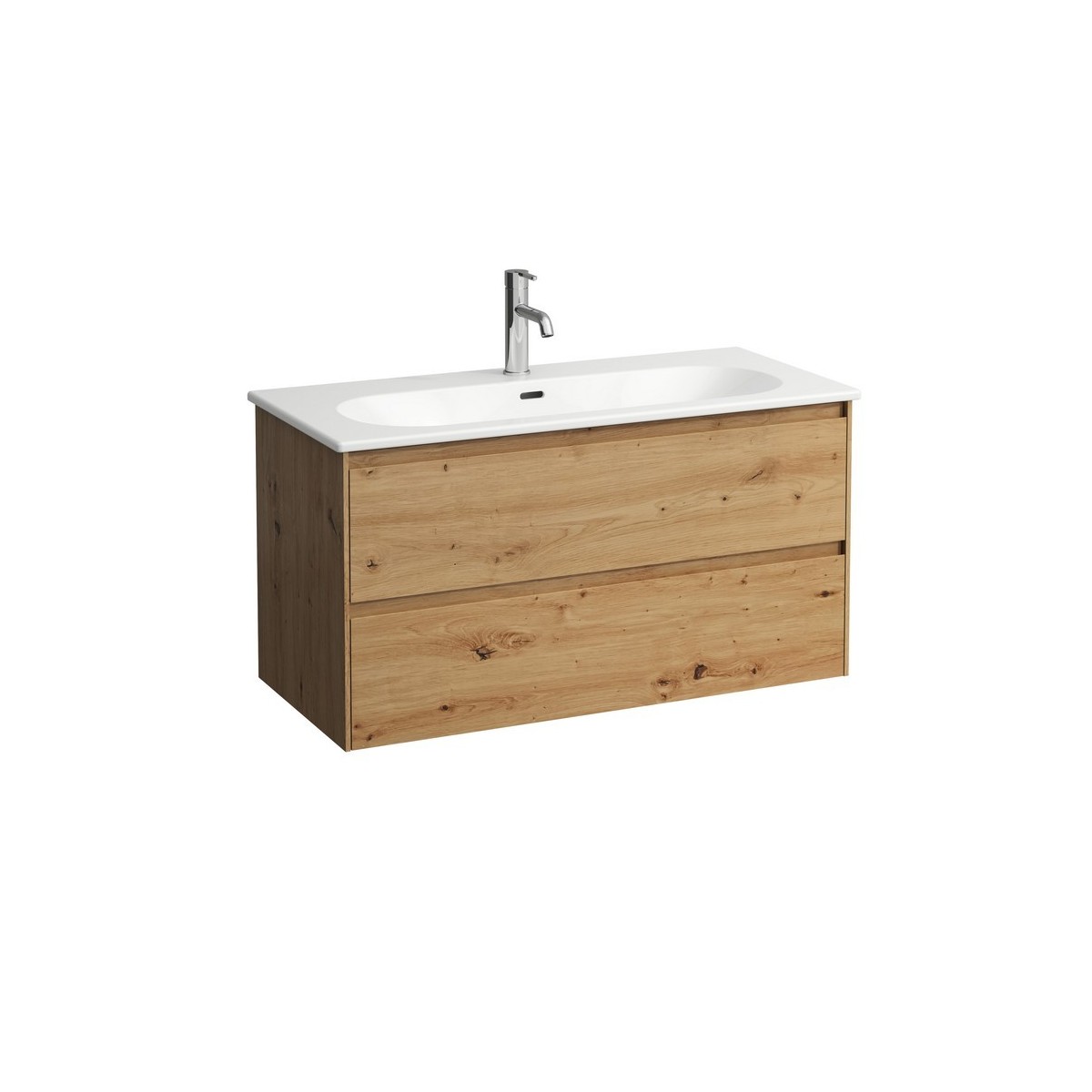 Lani pr lua pack 1000 lavabo slim meuble 2t chêne sauvage 1000x455x525 - LAUFEN H8600882671041 