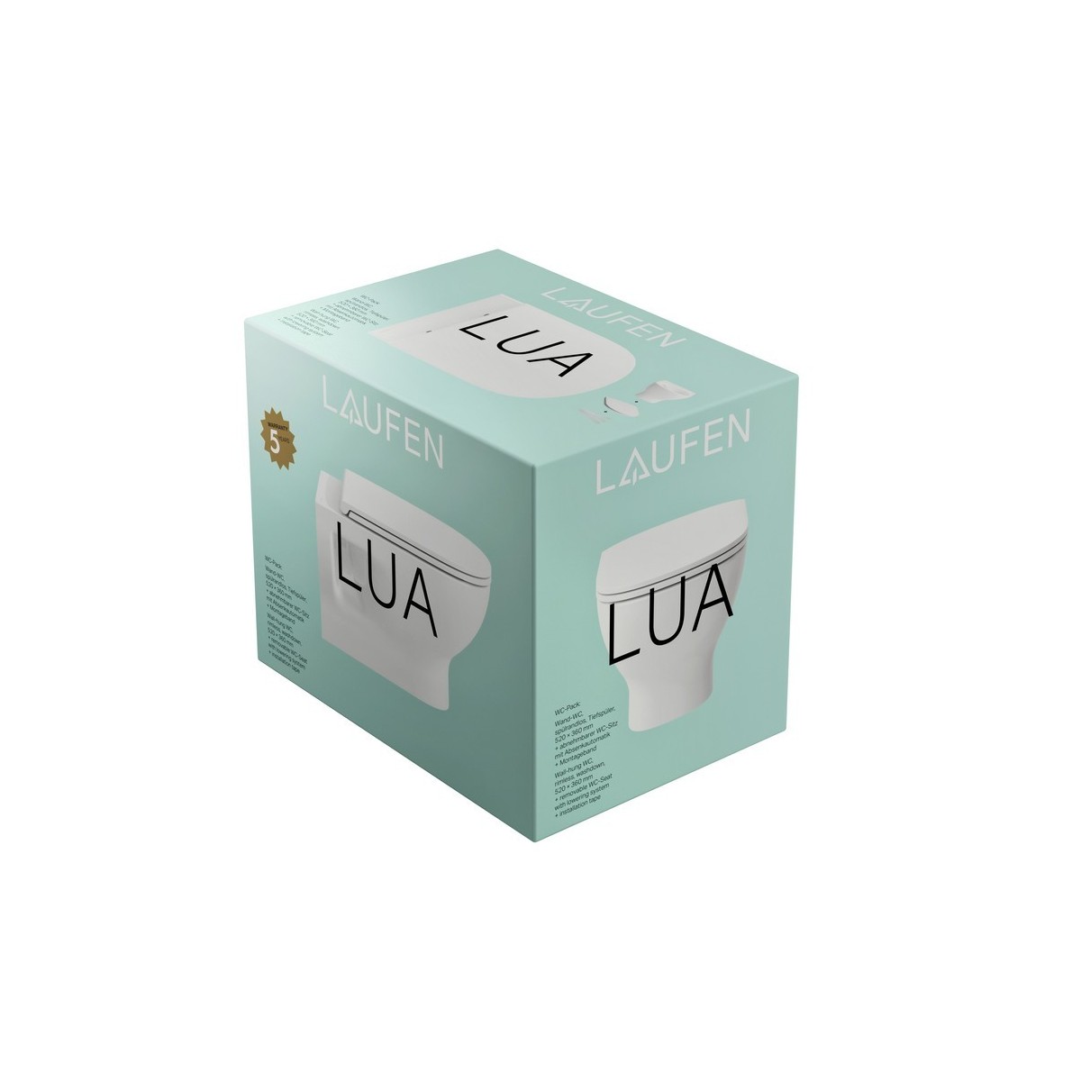 Wc susp.+abattant lua 53 blanc - LAUFEN H8660810000001 