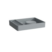 Val plateau organisateur resctangulaire en céramique 360x280x60 mm graphite mat - LAUFEN H8702827580001 