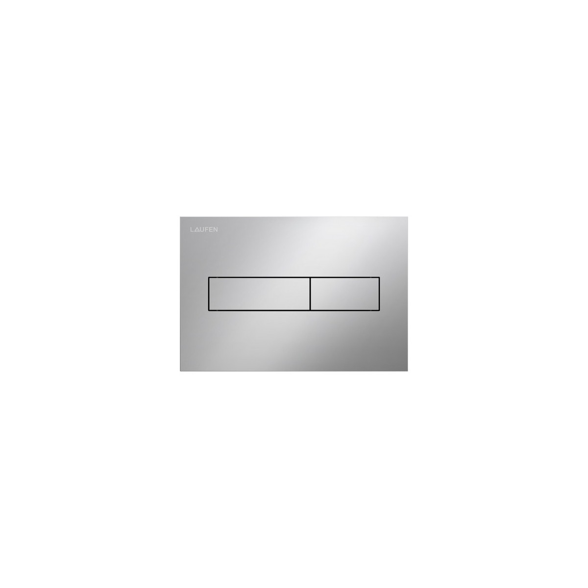 Plaque de commande ineo horizon dispositif double chasse chromé satiné 213x6x145 - LAUFEN H9001110070001 