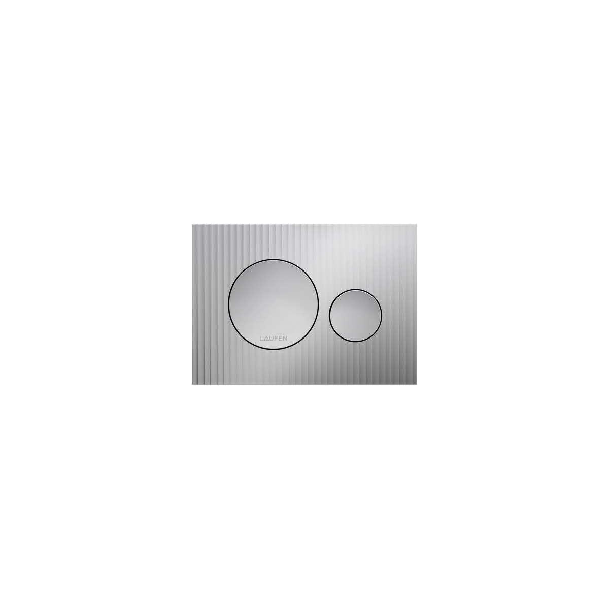 Plaque de cde ineo moondance dispositif double chasse chromé satiné 203x6x145 - LAUFEN H9001160070001 
