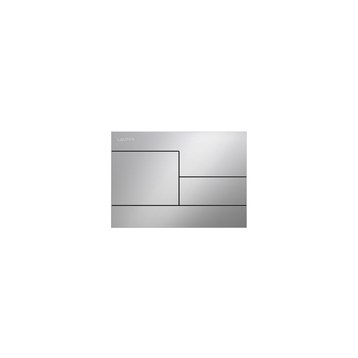 Plaque de commande ineo skyline dispositif double chasse chromé satiné 208x6x148 - LAUFEN H9001180070001 