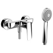 Laurin mitigeur de douche mural avec garniture de douche chromé - LAUFEN HF500750100600 