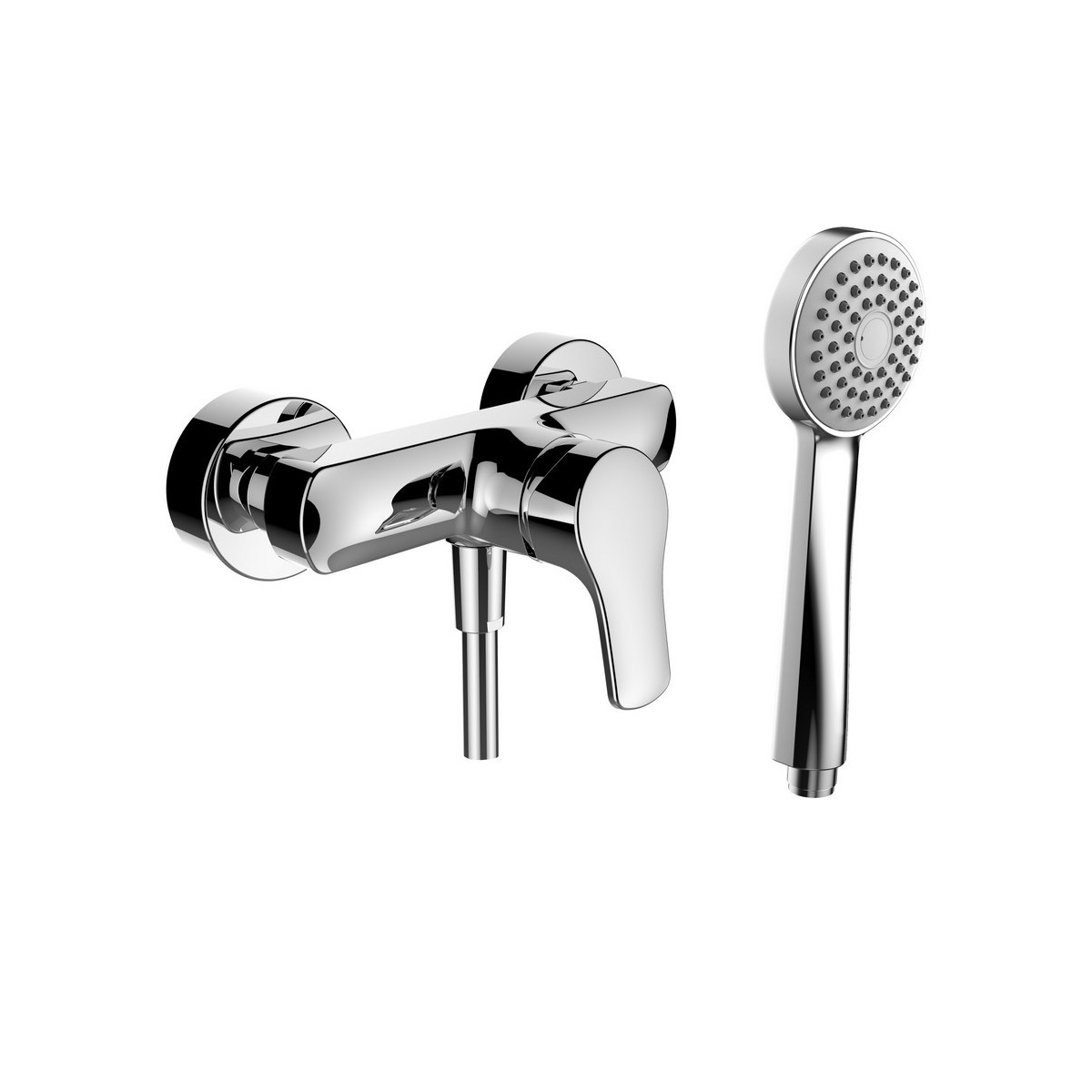 Citypro mitigeur de douche mural avec garniture de douche chromé - LAUFEN HF500952100600 