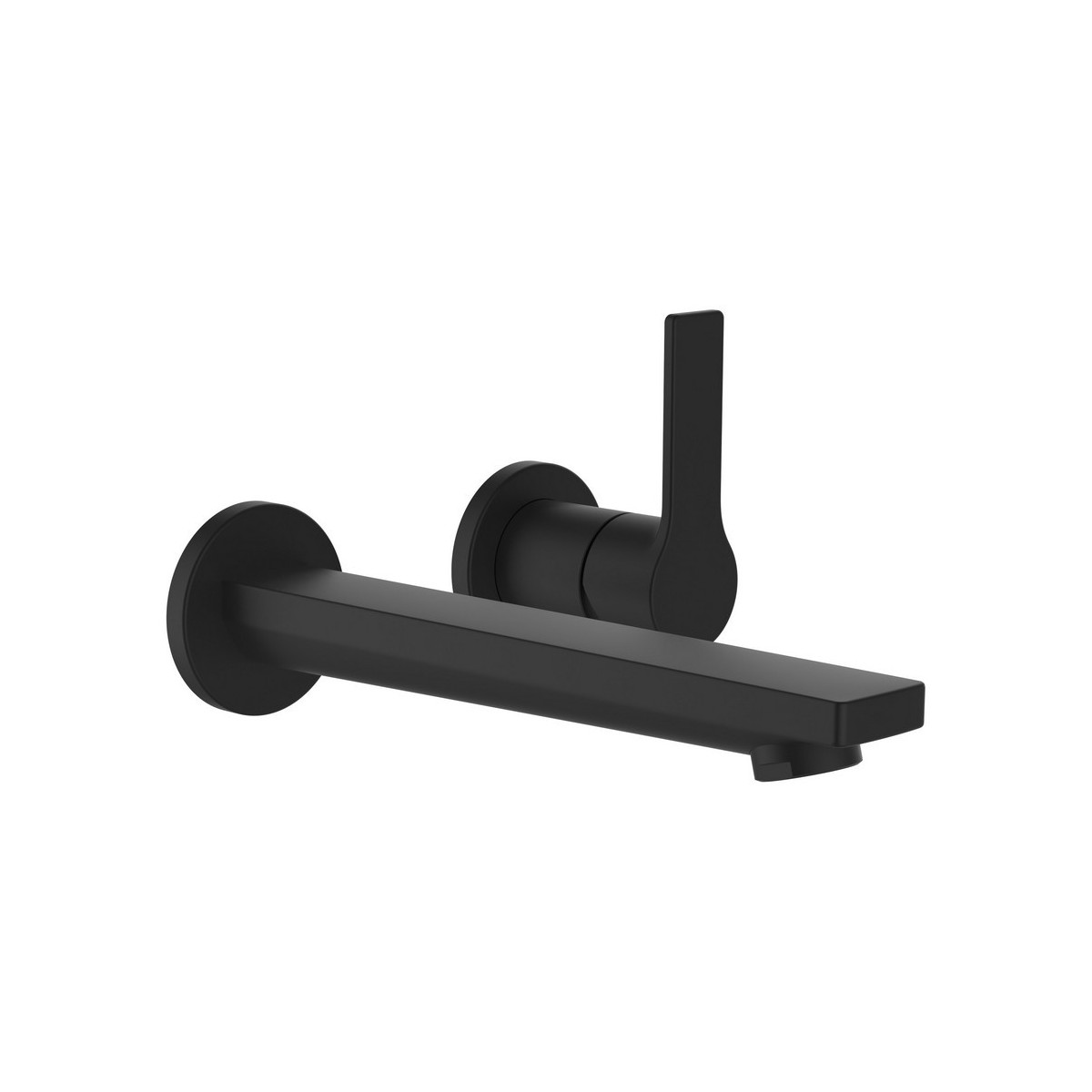 Swisstap mitigeur mural pour simibox 2-point bec fixe 188 mm pvd titane noir mat - LAUFEN HF506122428000 