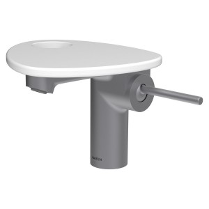 Ada mit lav tablette percée bec 110 mm ss vidage pvd inox/blanc mat - LAUFEN HF506702502000 