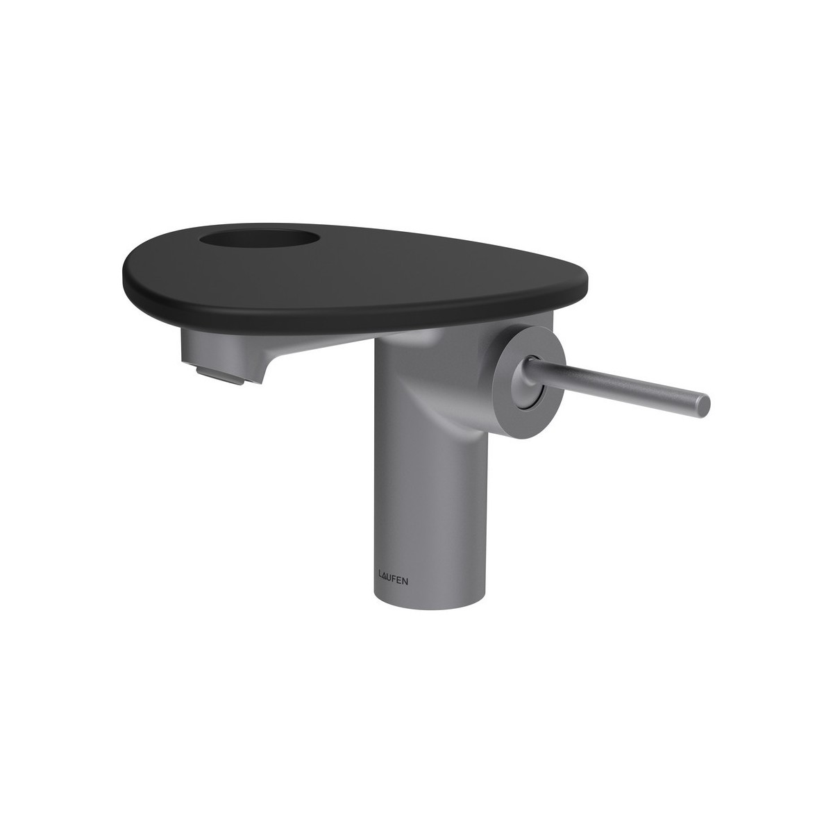 Ada mit lav tablette percée bec 110 mm ss vidage pvd inox/noir mat - LAUFEN HF506702503000 