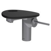 Ada mit lav tablette percée bec 110 mm ss vidage pvd inox/noir mat - LAUFEN HF506702503000 