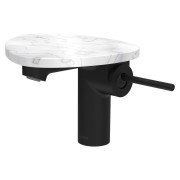 Ada mit lav tablette non percée bec 110 mm ss vidage pvd noir/marbre blanc - LAUFEN HF506702515060 