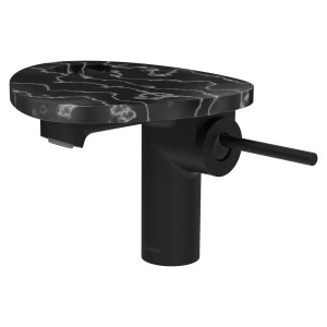 Ada mit lav tablette percée bec 110 mm ss vidage pvd noir/marbre noir - LAUFEN HF506702516000 