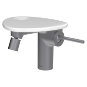 Ada mit bidet tablette percée bec 110mm av vid clic-clac pvd inox/blanc brillant - LAUFEN HF506710501000 