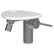Ada mit bidet tablette percée bec 110 mm av vid clic-clac pvd inox/blanc mat - LAUFEN HF506710502000 