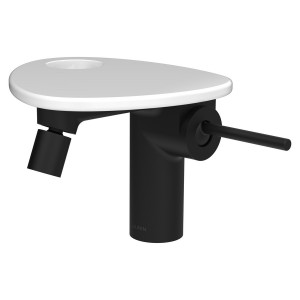 Ada mit bidet tablette percée bec 110mm av vid clic-clac pvd noir/blanc brillant - LAUFEN HF506710511000 