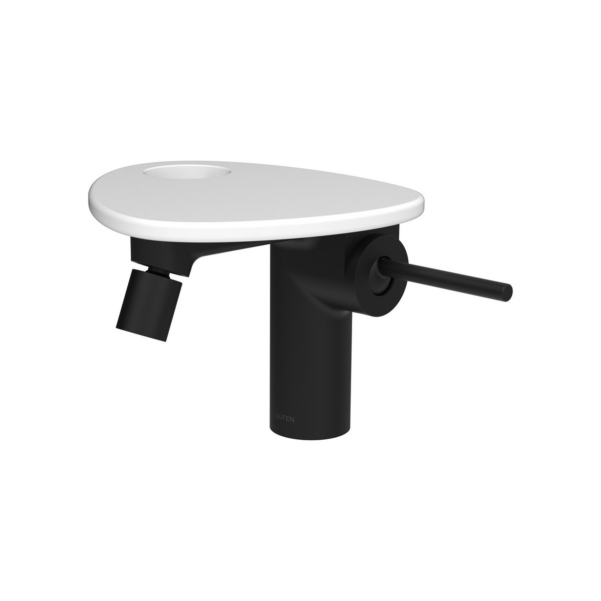 Ada mit bidet tablette percée bec 110 mm av vid clic-clac pvd noir/blanc mat - LAUFEN HF506710512000 