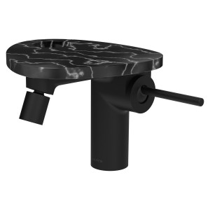 Ada mit bidet tablette percée bec 110 mm av vid clic-clac pvd noir/marbre noir - LAUFEN HF506710516000 