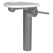 Ada mit lav réhaussé tablette percée bec 110 mm ss vidage pvd inox/blanc mat - LAUFEN HF506714502000 