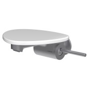 Ada mit lav mural tablette npbec 186 mm ss vidage pvd inox/blanc brillant - LAUFEN HF506726501060 