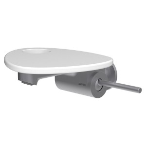 Ada mit lav mural tablette percée bec 186 mm ss vidage pvd inox/blanc mat - LAUFEN HF506726502000 