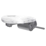 Ada mit lav mural tablette percée bec 186 mm ss vidage pvd inox/marbre blanc - LAUFEN HF506726505000 