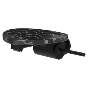 Ada mit lav mural tablette non percée bec 186 mm ss vidage pvd noir/marbre noir - LAUFEN HF506726516060 