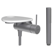 Ada mit de d à enc avec simibox 1-point tablette percée pvd inox/noir mat - LAUFEN HF506755503000 