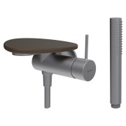 Ada mit de d à enc avec simibox 1-point tablette non percée pvd inox/café mat - LAUFEN HF506755504060 