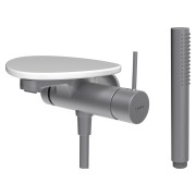 Ada mit b à enc tablette np bec 170 mm pvd inox/blanc brillant - LAUFEN HF506765501060 