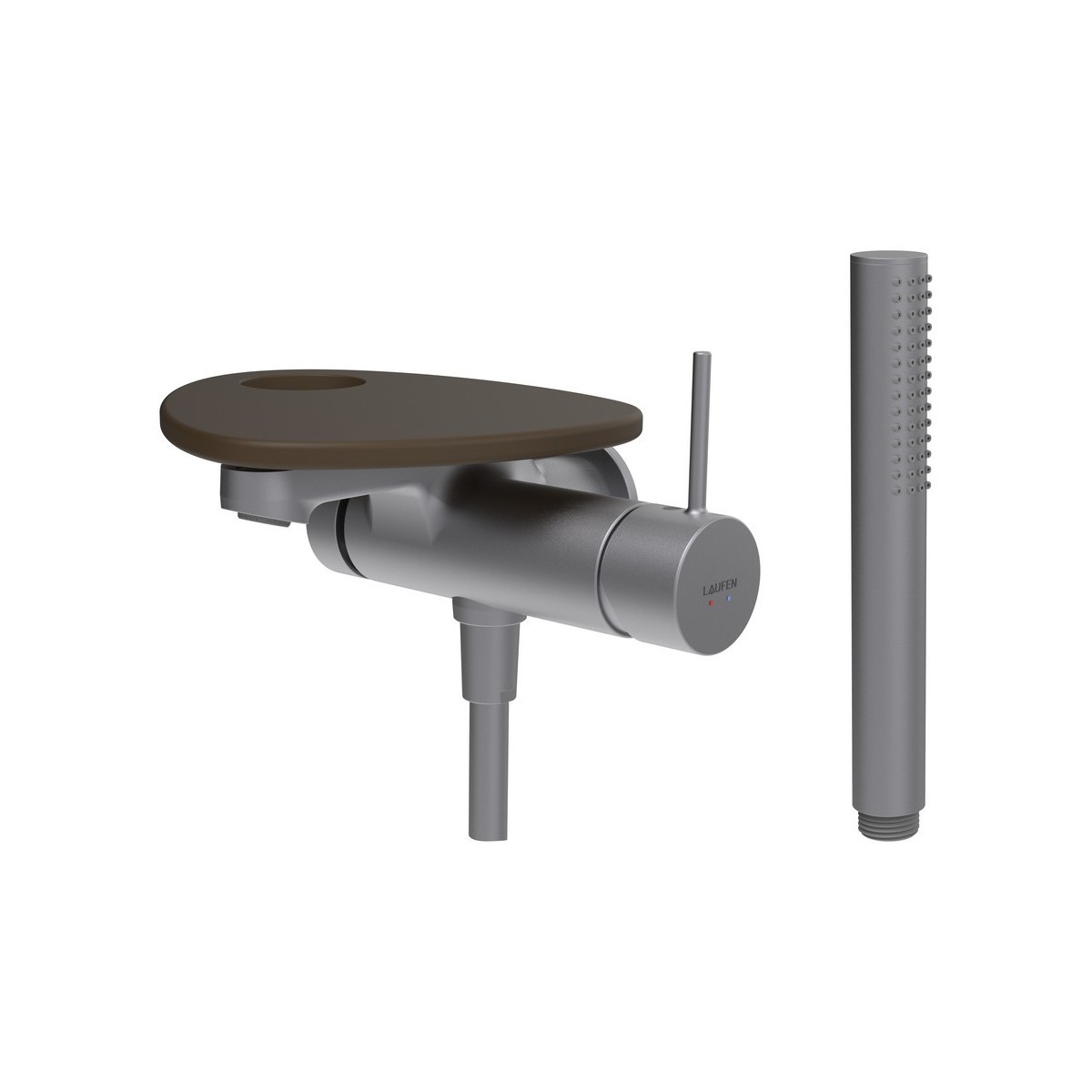 Ada mit b à enc tablette percée bec 170 mm pvd inox/café mat - LAUFEN HF506765504000 