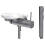 Ada mit b à enc tablette np bec 170 mm pvd inox/marbre blanc - LAUFEN HF506765505060 