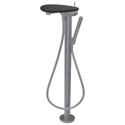 Ada mitigeur de bain sur colonne tablette npbec 203 mm pvd inox/noir mat - LAUFEN HF506781503060 