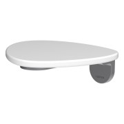 Ada tablette murale non percée pvd inox/blanc mat - LAUFEN HF506790502060 