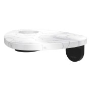 Ada tablette murale percée pvd noir/marbre blanc - LAUFEN HF506790515000 