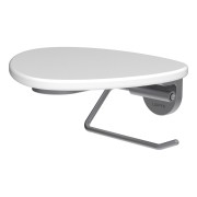 Ada porte-papier toilette tablette non percée pvd inox/blanc mat - LAUFEN HF506791502060 