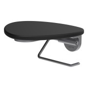 Ada porte-papier toilette tablette non percée pvd inox/noir mat - LAUFEN HF506791503060 
