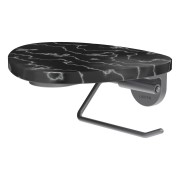 Ada porte-papier toilette tablette non percée pvd inox/marbre noir - LAUFEN HF506791506060 