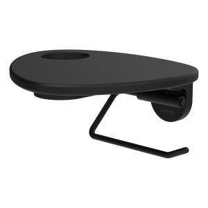 Ada porte-papier toilette tablette percée pvd noir/noir mat - LAUFEN HF506791513000 