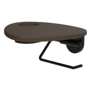 Ada porte-papier toilette tablette percée pvd noir/café mat - LAUFEN HF506791514000 