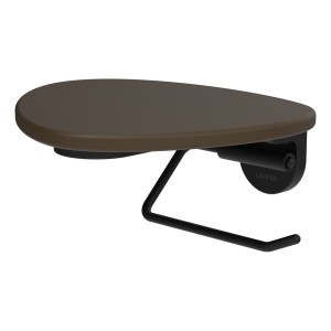 Ada porte-papier toilette tablette non percée pvd noir/café mat - LAUFEN HF506791514060 